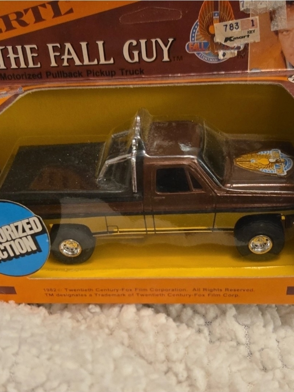 The Fall Guy Motorized Pullback Pickup Truck - Brown/Gold RARE